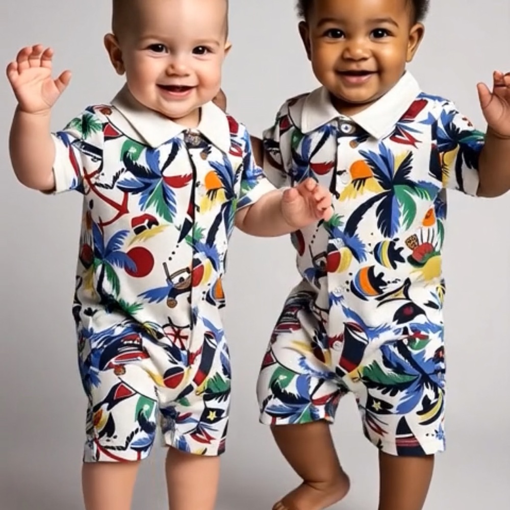 Ralph Lauren special edition Colorful Tropical Baby Romper 12 months